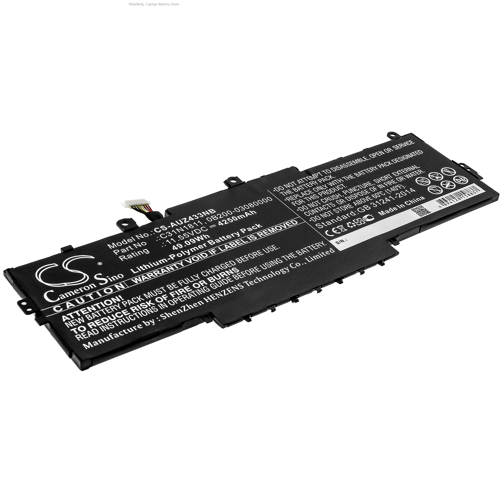 Imagem -02 - Bateria do Portátil para Ferramenta Asus Zenbook 14 Series C31n1811 Ux433fn-bp8201ta5080ta5187ra5188ra5044tu4300fux433 11.55v 4250mah +