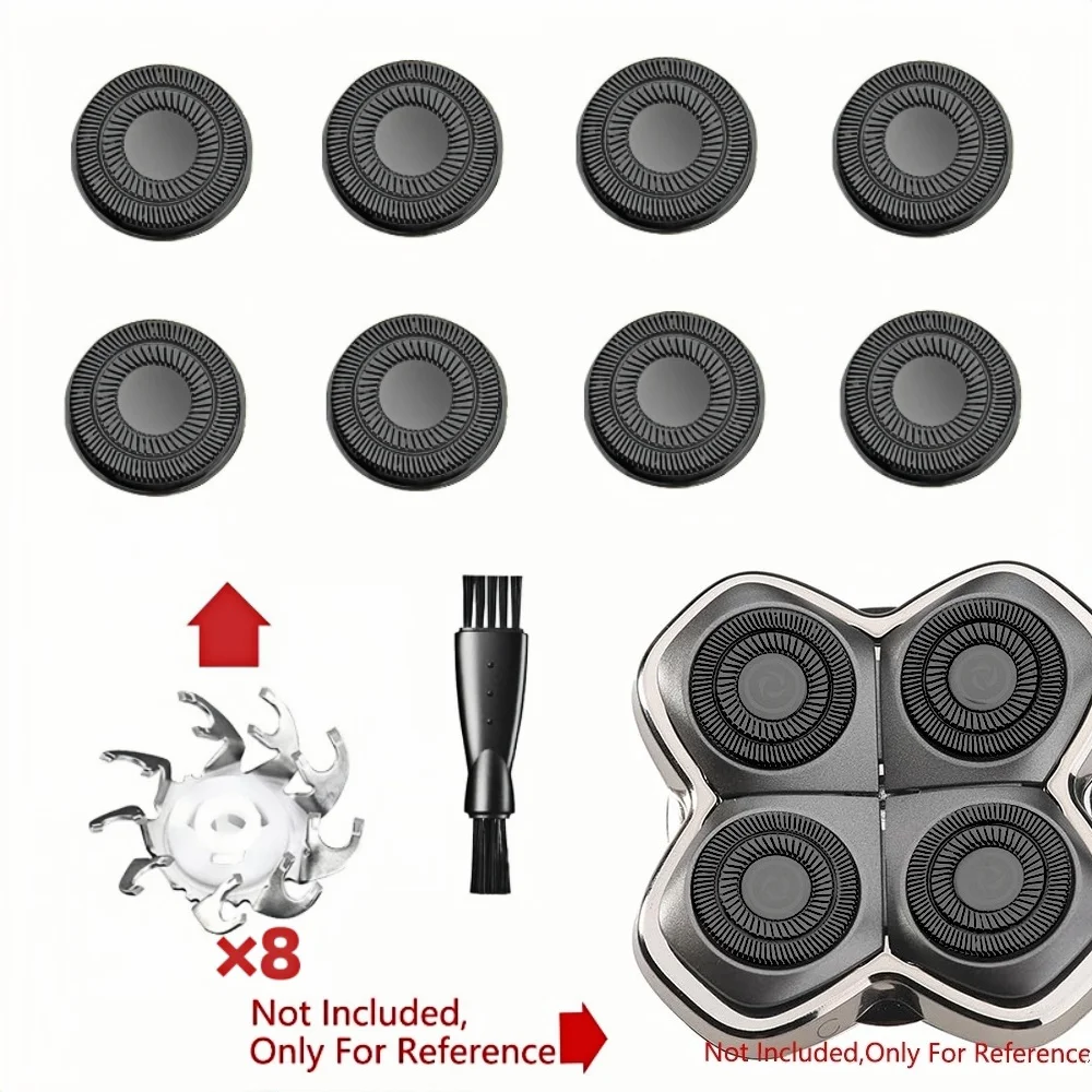 WAHFOX alat cukur kepala pisau pengganti, untuk pencukur tengkorak Pitbull Carver PRO 4 kepala pisau cukur elektrik