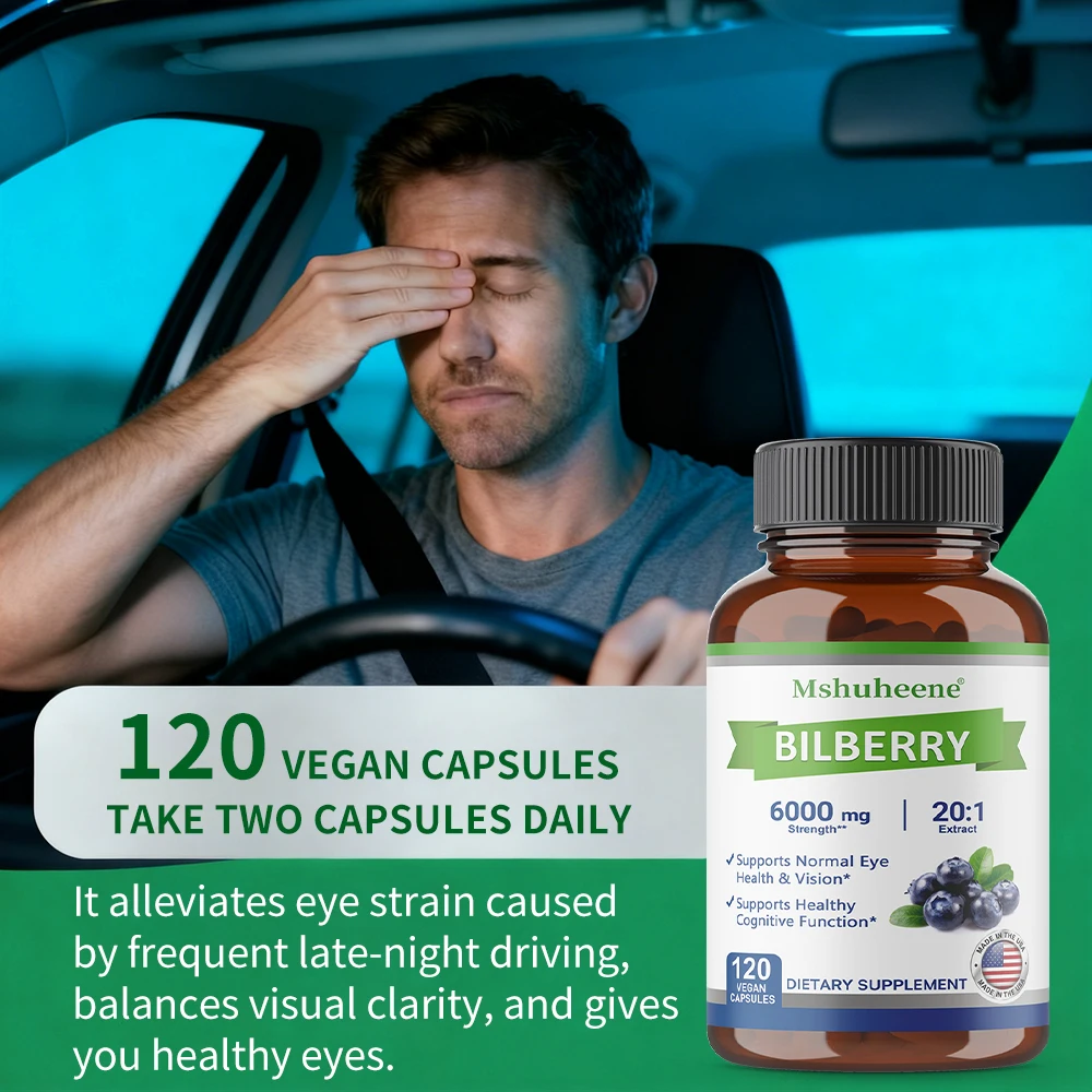 

Bilberry Extract - Supports Eye Health, Relieve Eye Strain, Improves Vision & Skin Health, Antioxidant, Promotes Smooth Skin