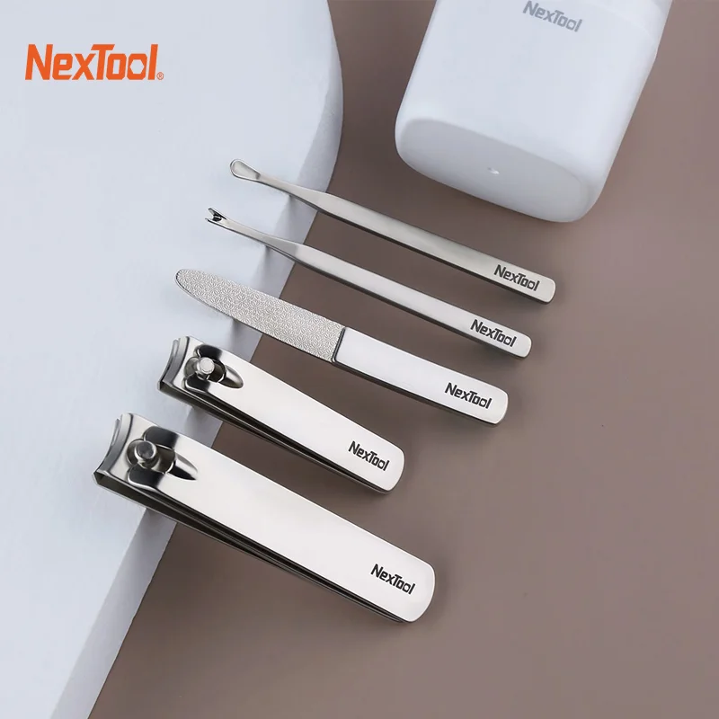 Nextool Manicure Nail Clippers Pedicure Care Ear Spoon File Portable Travel Kit Stainless Steel Nail Cutter Polish Tool Suit