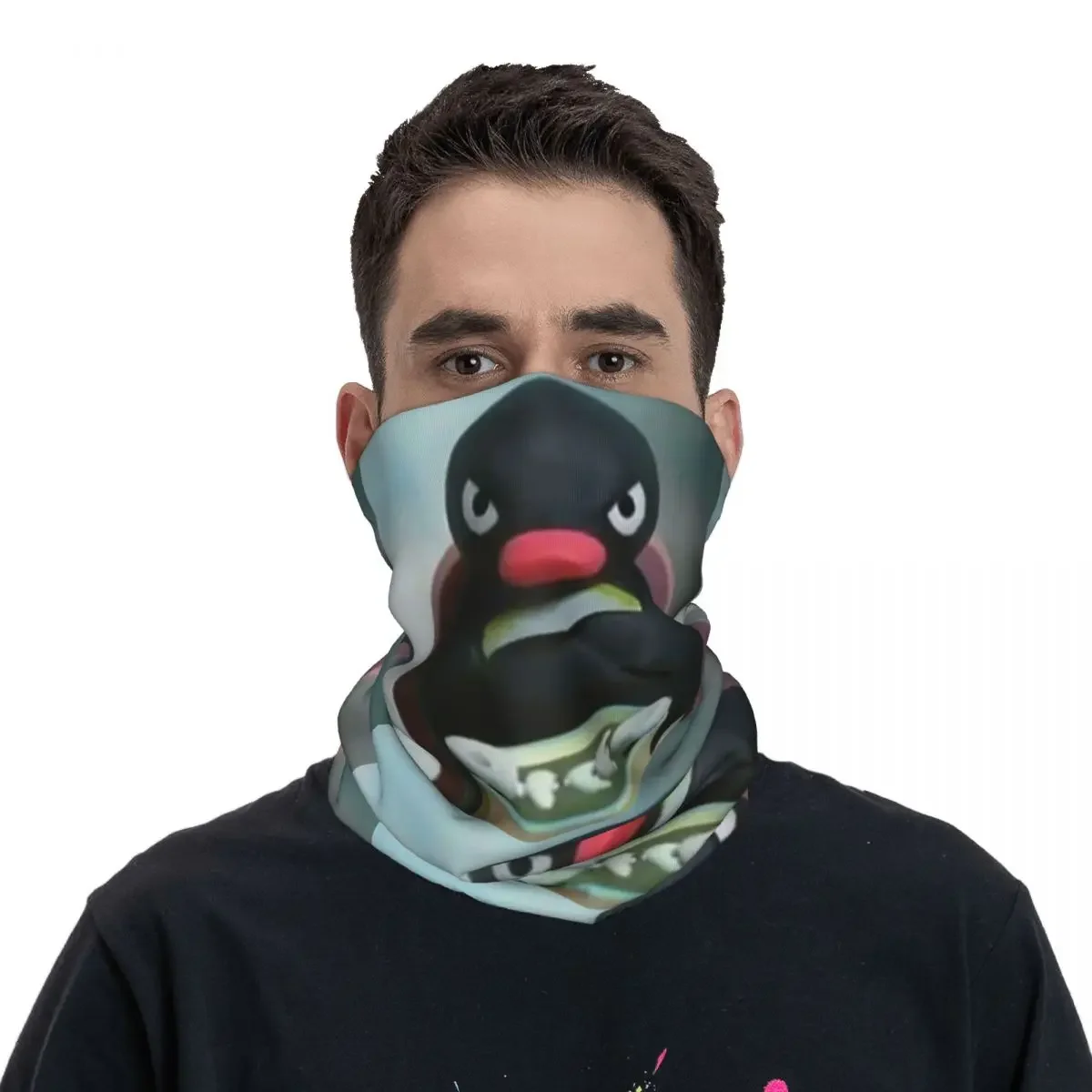 Pingu The Penguin Angry - Noot Noot Bandana Neck Gaiter Printed Magic Scarf Multifunction Headwear Riding Unisex Adult Windproof