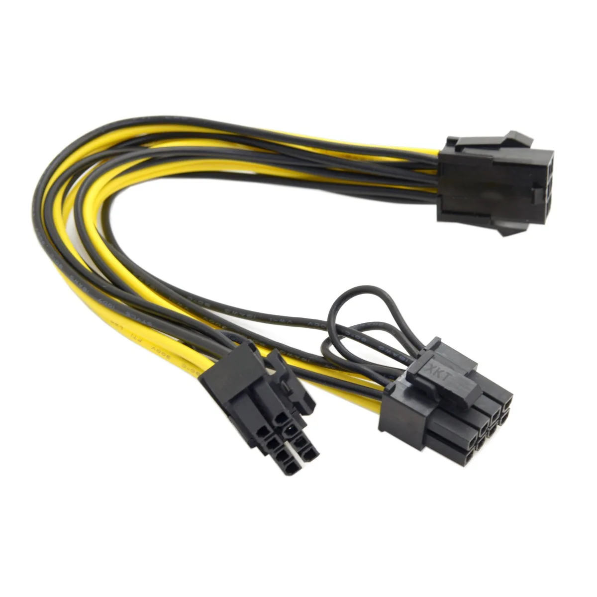 Cablecc PCI-E PCI Express ATX 6 pinos macho para duplo 8 pinos e 6 pinos fêmea divisor de placa de vídeo cabo de extensão de alimentação