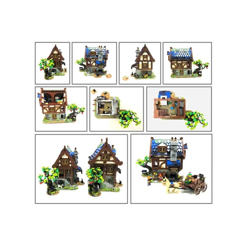 Medieval Model Moc Building Bricks Modular The Minieval Blacksmith Model Technology Blocks Christmas DIY Toy Construction Gifts