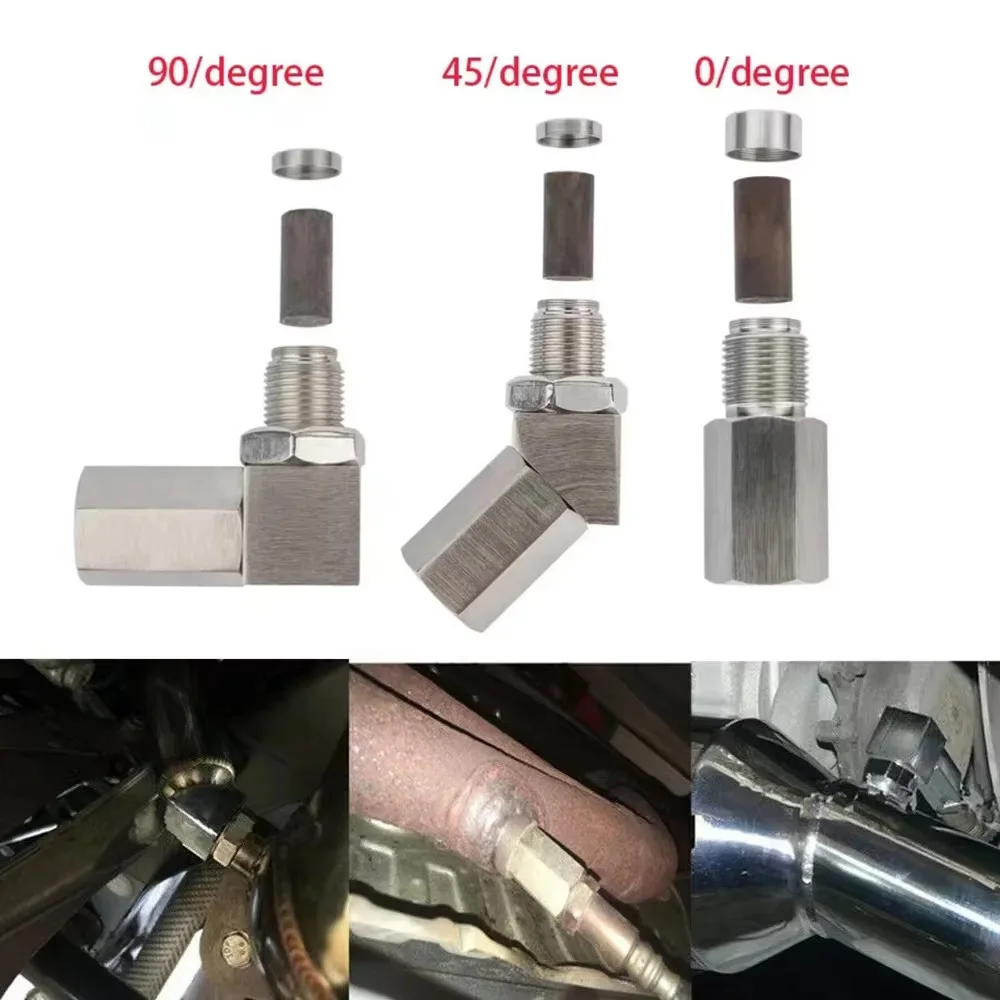 Entretoise de capteur d'oxygène arrière pour catalyseur d'échappement, adaptateur mini-catalyseur Lambda O2 à 90 degrés, réparation CEL, M18*1.5 universel