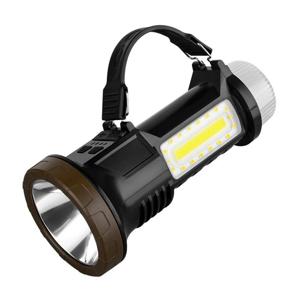Solar Flashlight Multi Function Waterproof Handheld Rechargeable Night Lamp for Survival Emergencies Camping Fishing