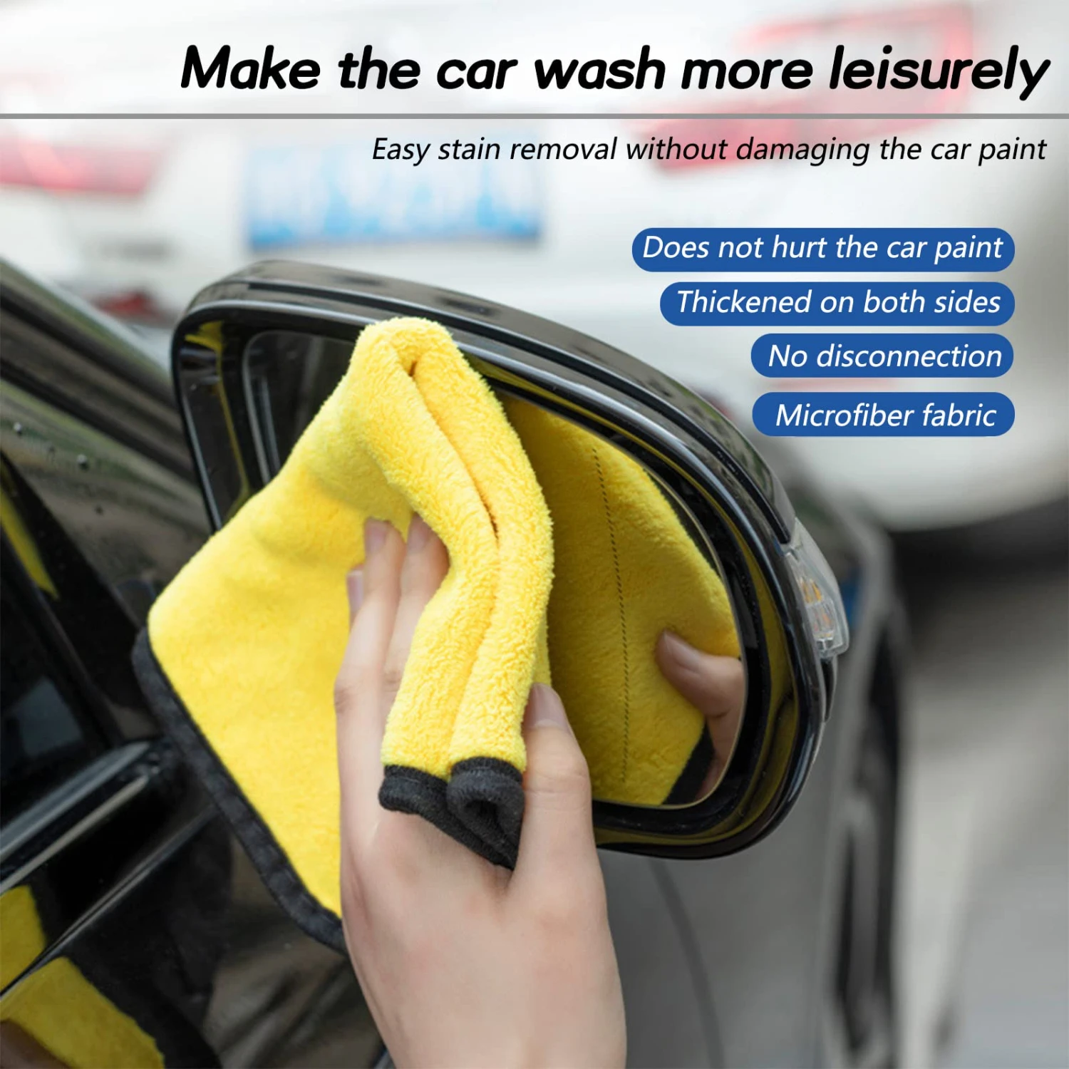 Highly Absorbent Super Fine Fiber Car Wash Wipes that Leave No Marks on Cars - Easy to Clean and Won't Deform, Guaranteed Qualit