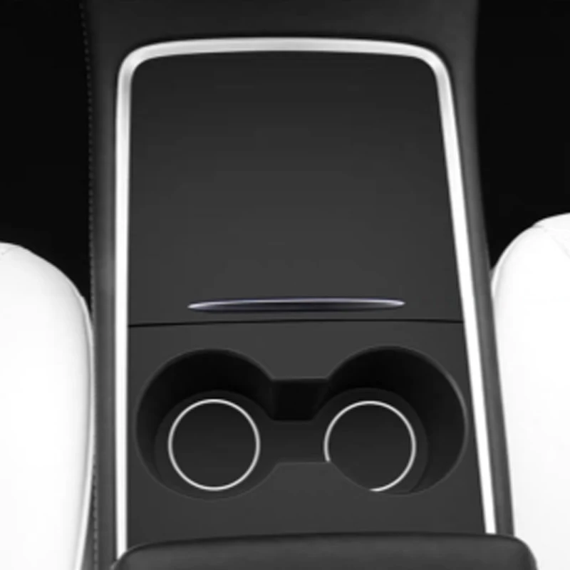 For Tesla 2021-23 Model Y – 2-Piece Matte White Console Film & Dashboard Sticker view 5