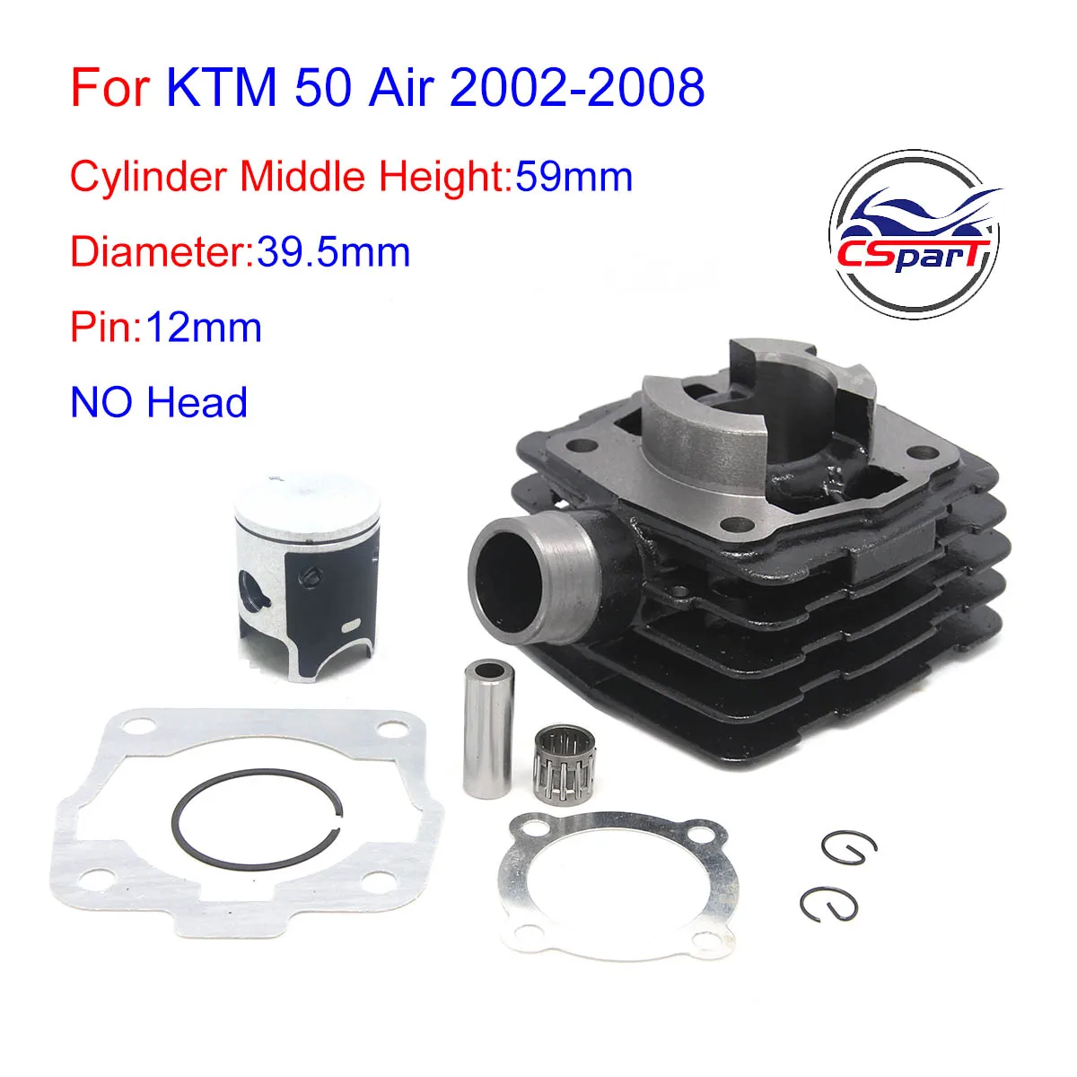 39.5mm cylindrowe pierścienie tłokowe zestaw uszczelek dla KTM50 2002-2008 50CC SX50 Mini przygoda Senior