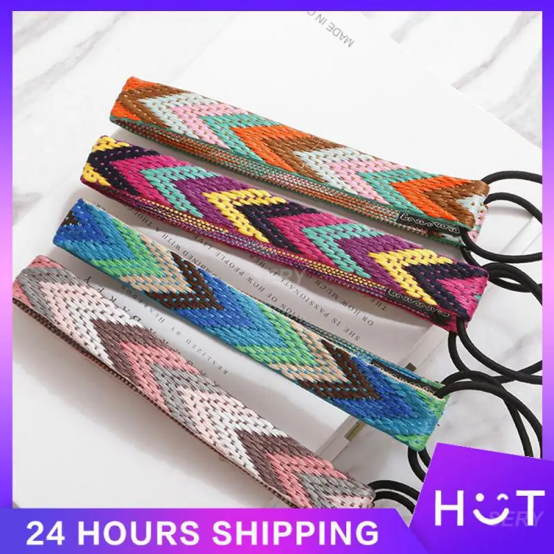 Braided Headband High Quality Geometry Boho Ladies Flower Rings Headband Embroidered Headband Popular Vintage Headband Scarf