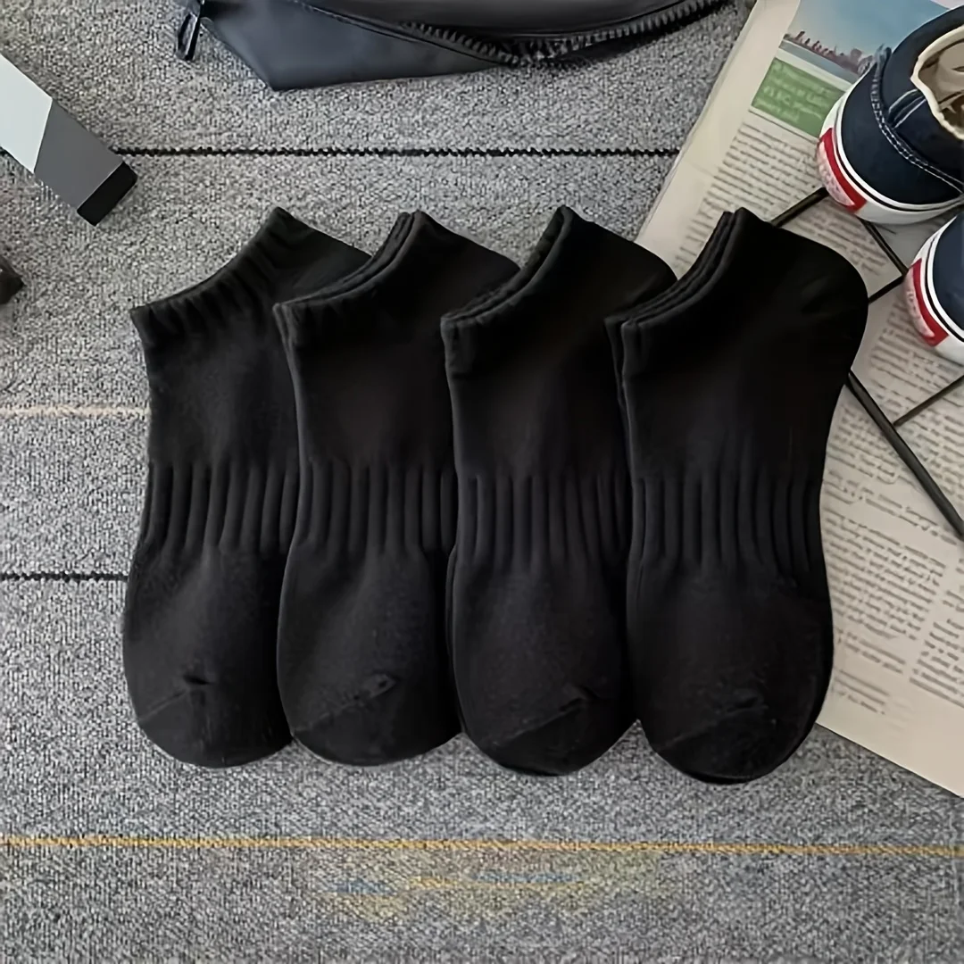 4 Paar bequeme, atmungsaktive, schweißabsorbierende Sportsocken für Damen und Herren im Sommer, modisch und vielseitig – Detail 3
