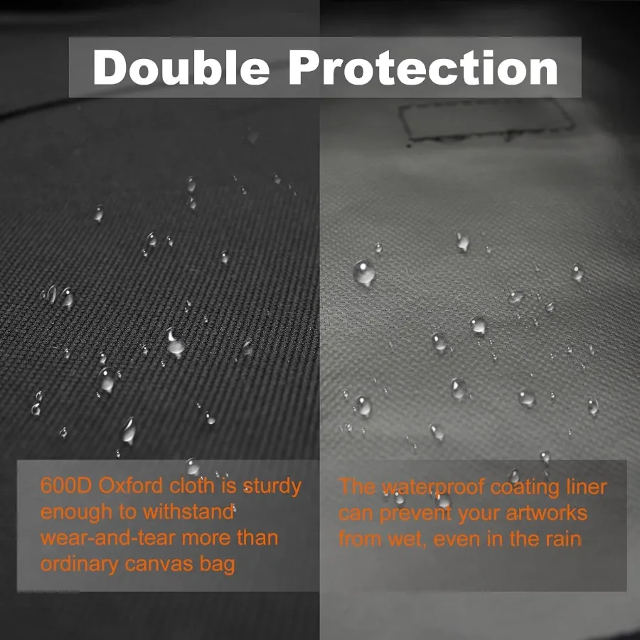 Cupohus 25 x 37 Lightweight Art Portfolio Bag Edition 2.0 with Outer Pockets and Handle for Easy Student Carry Ideal Transport