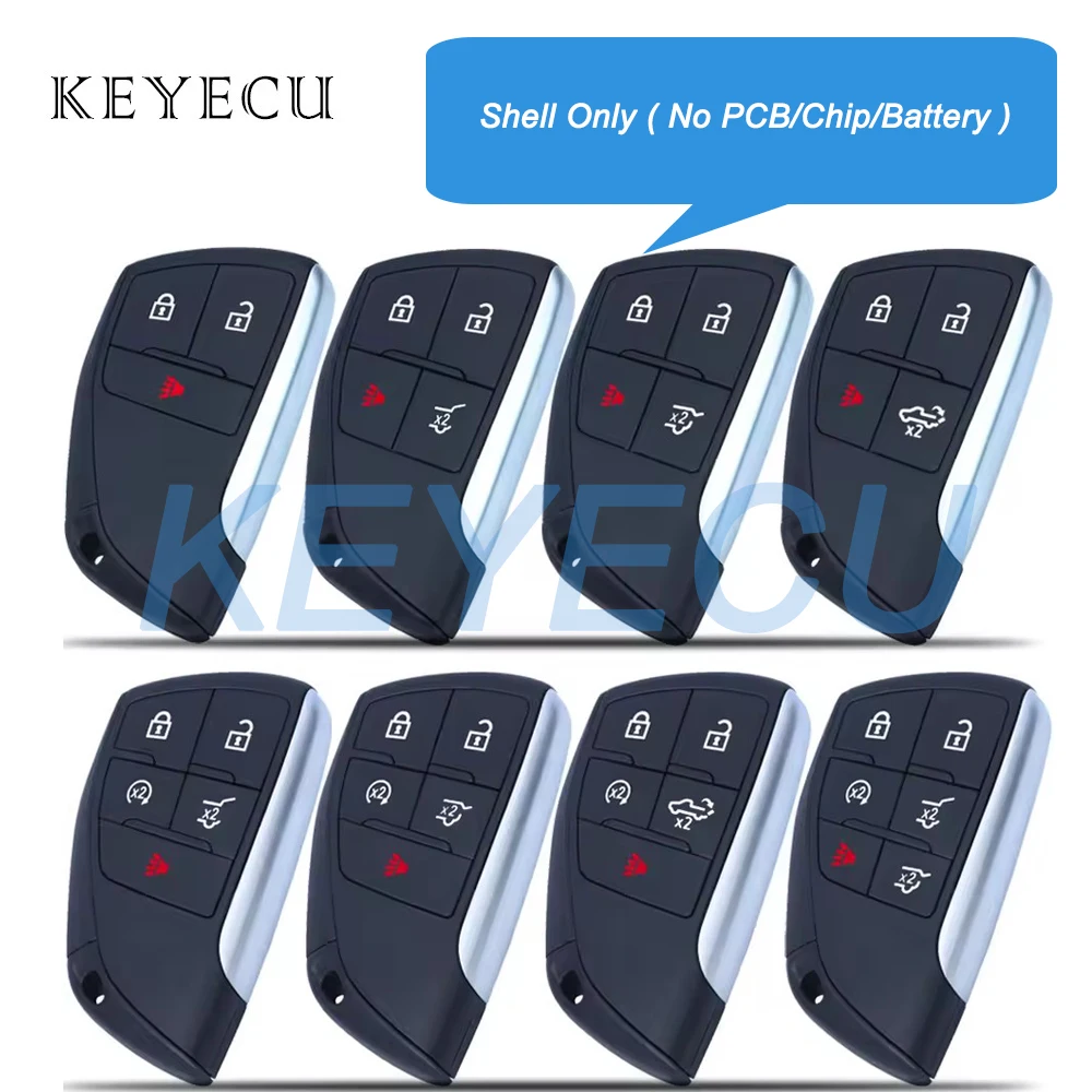 Keyecu YG0G21TB2 3/4/5/6 Buttons Smart Remote Car Key Fob Shell Cover for Chevrolet Suburban Tahoe for GMC Yukon 2021 2022 2023