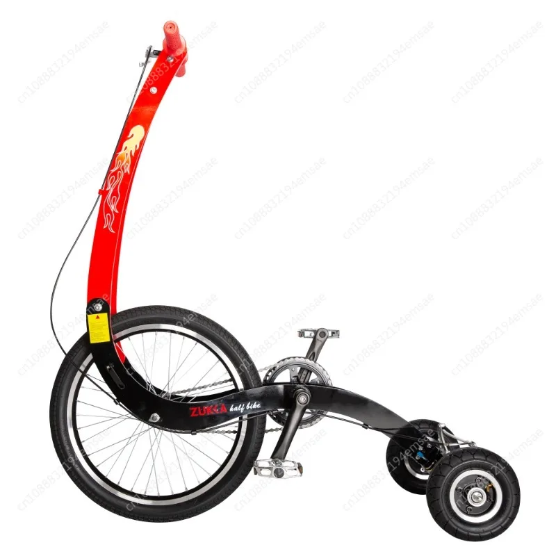

Adult Fitness Equipment Mini Running Sport Halfbike Pedal Three Wheel Stand up Exercise Half Bike