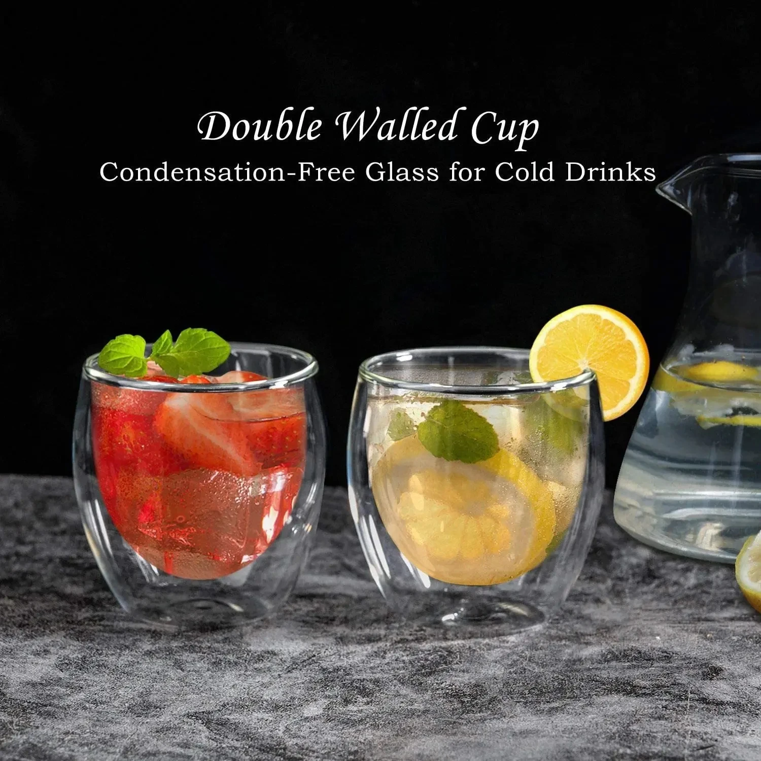 2/4/6PCS Double Wall Glass Water Cup Heat Resistant Coffee Set Beer Mug Tea Keep Hot And Cold Drinkware Insulated Glasses Cups