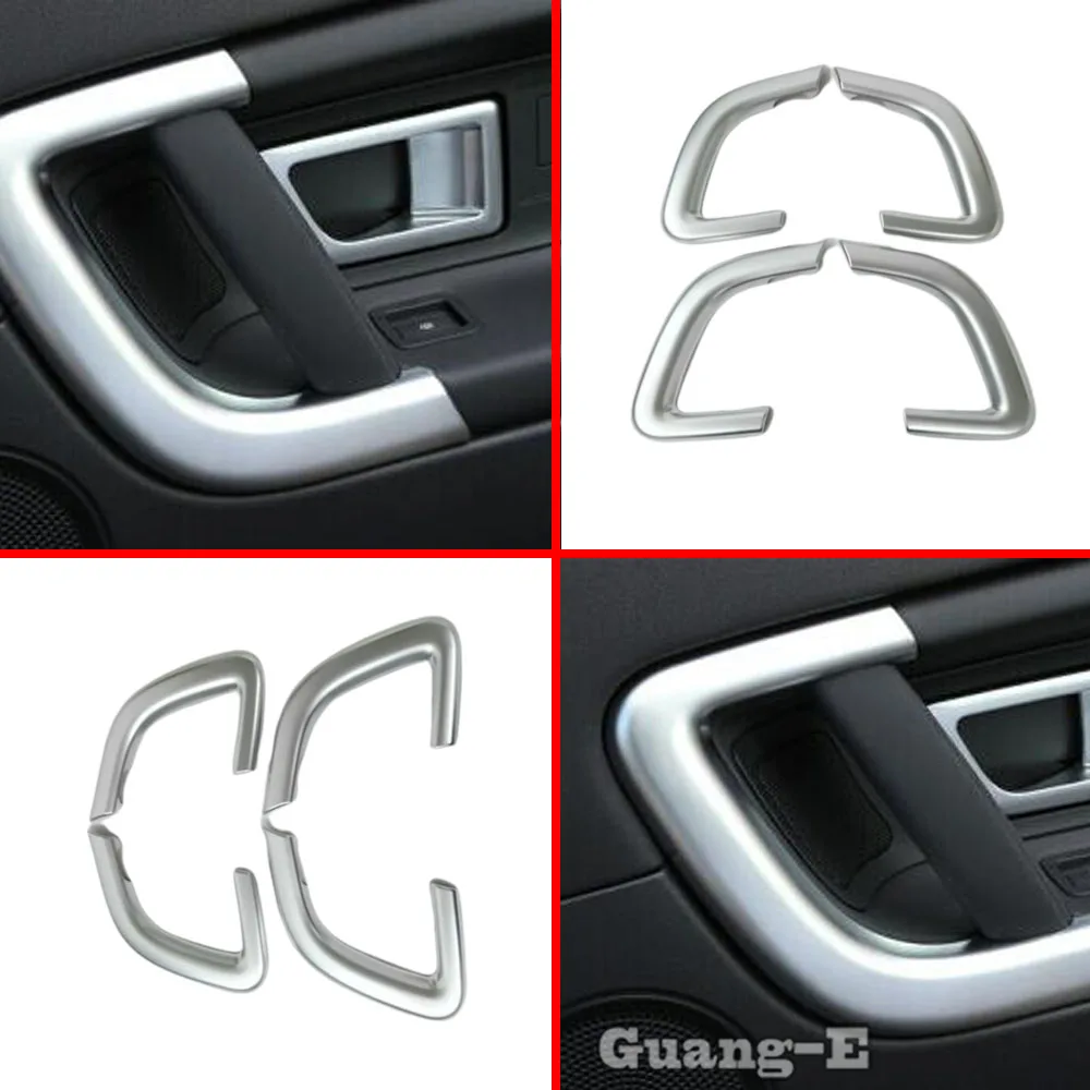 

Car Inner Sticker Body ABS Matte Door Armrest Handrail Trim Frame 4pcs For Land Rover Discovery Sport 2015 2016 2017 2018 2019
