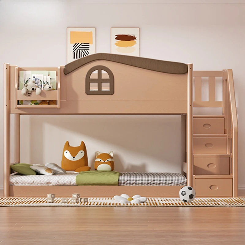 Solid wood children's Bunk beds up and down Boys girls elevated bed combination Bedroom двухъярусная кровать home furniture