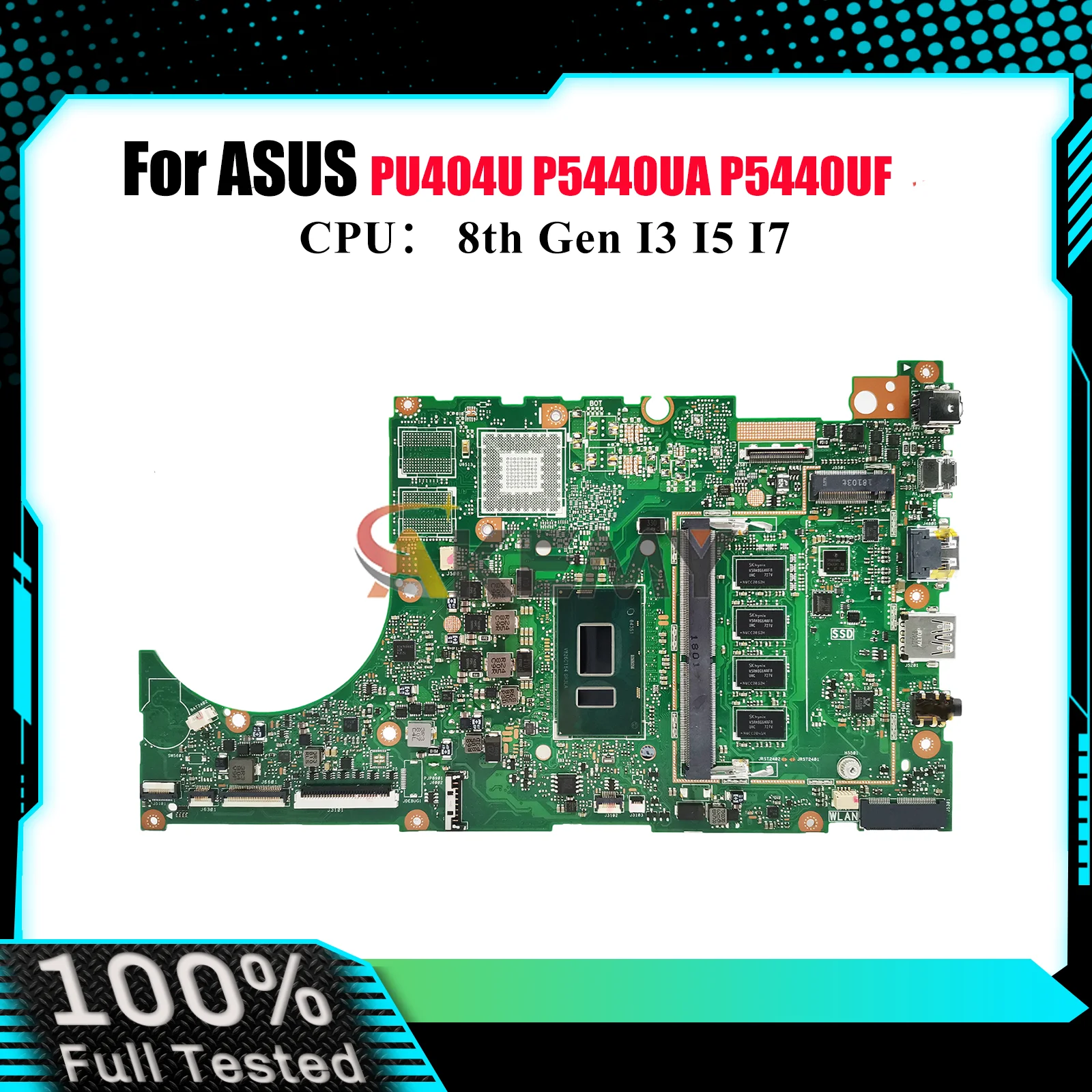 

P5440UA Laptop Motherboard For ASUS ProArt P5440UF PU404U P5440UA P5440U Notebook Mainboard With I3 I5 I7 CPU 100% tests OK stk