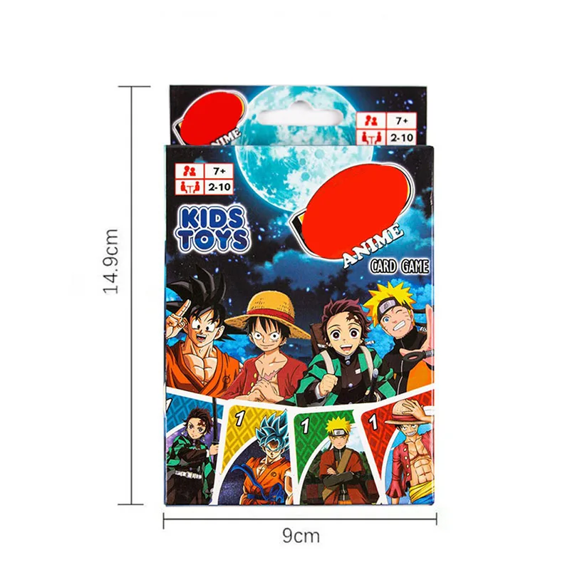 Bandai Anime One Piece Naruto Dragon Ball Demon Slayer Card Game Family Funny Entertainment Board Game Poker Children Toys Gifts