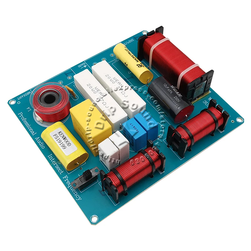 300W 3 Way 3 Unit Treble Medlant Bass Hi-Fi Audio Amplifier Speaker Frequency Divider Crossover Filters Circuit