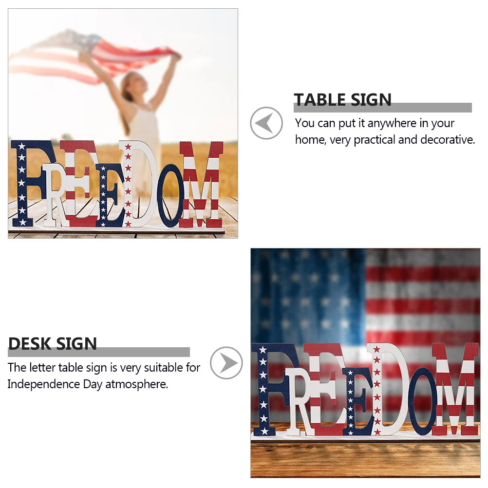 

Independence Day Table Letter Sign High Quality Material Desk Sign Creative Table Decor Desk Decor Decoration