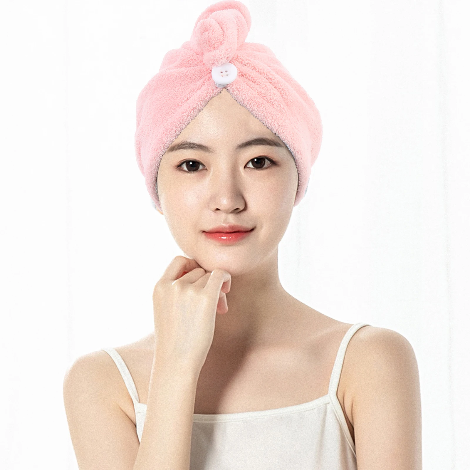 

3pcs Hair Towel Microfiber Drying Turban Large Bath Quick Collar Wraps Towels Soft Sauna Fast Dry Hair Hat Shower Absorbent