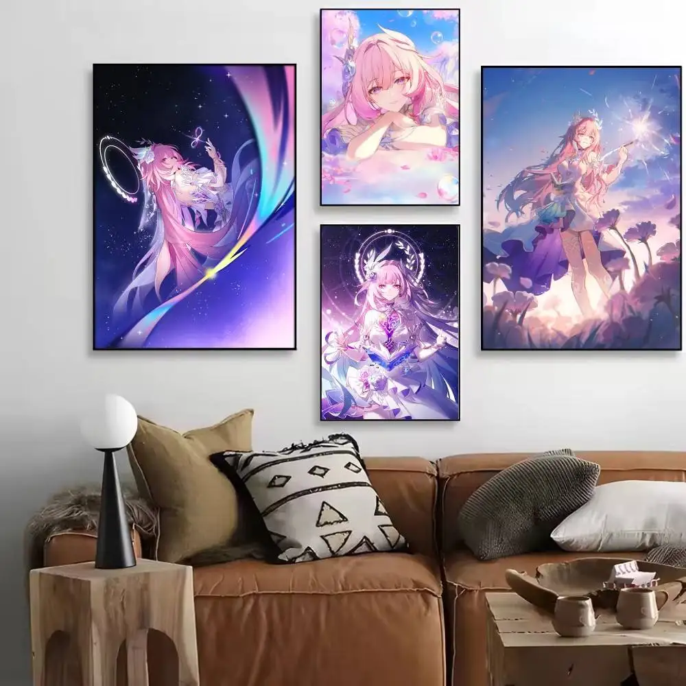Anime Game Honkai Star Rail Cyrene Posters High Quality Self-adhesive Wall Art Decorations Color Prints Sticky
