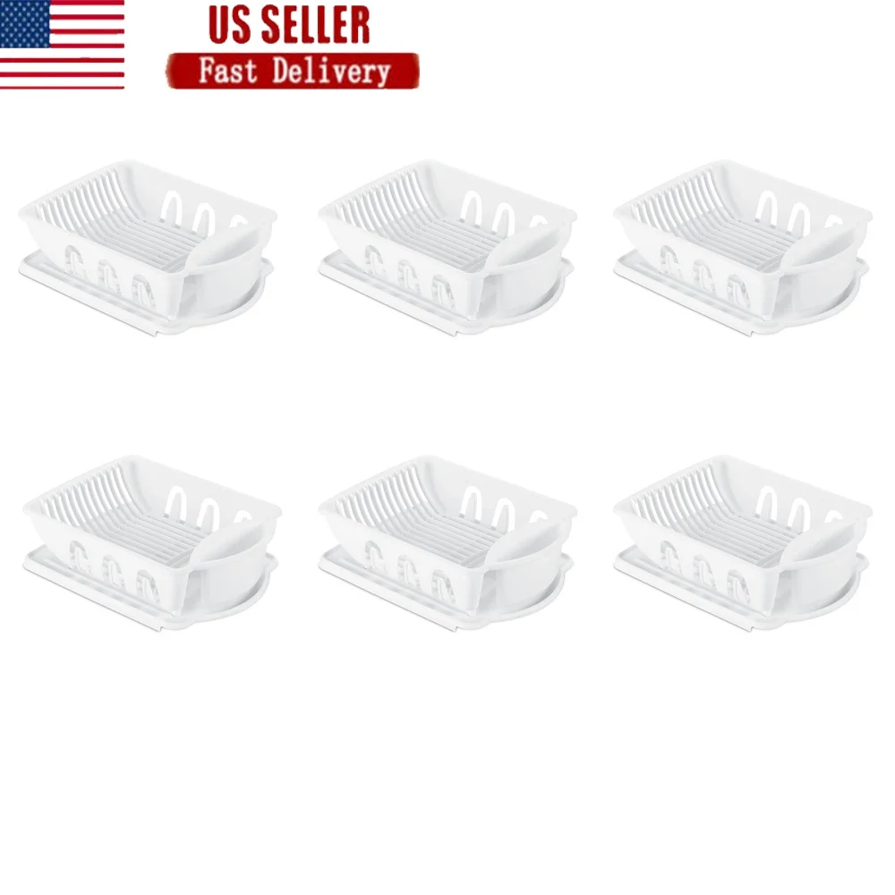 

Набор раковины из 2 предметов, сушилка для посуды с наклонной сливной доской, держатель для столовых приборов, подстаканник, система сушилки для кухни