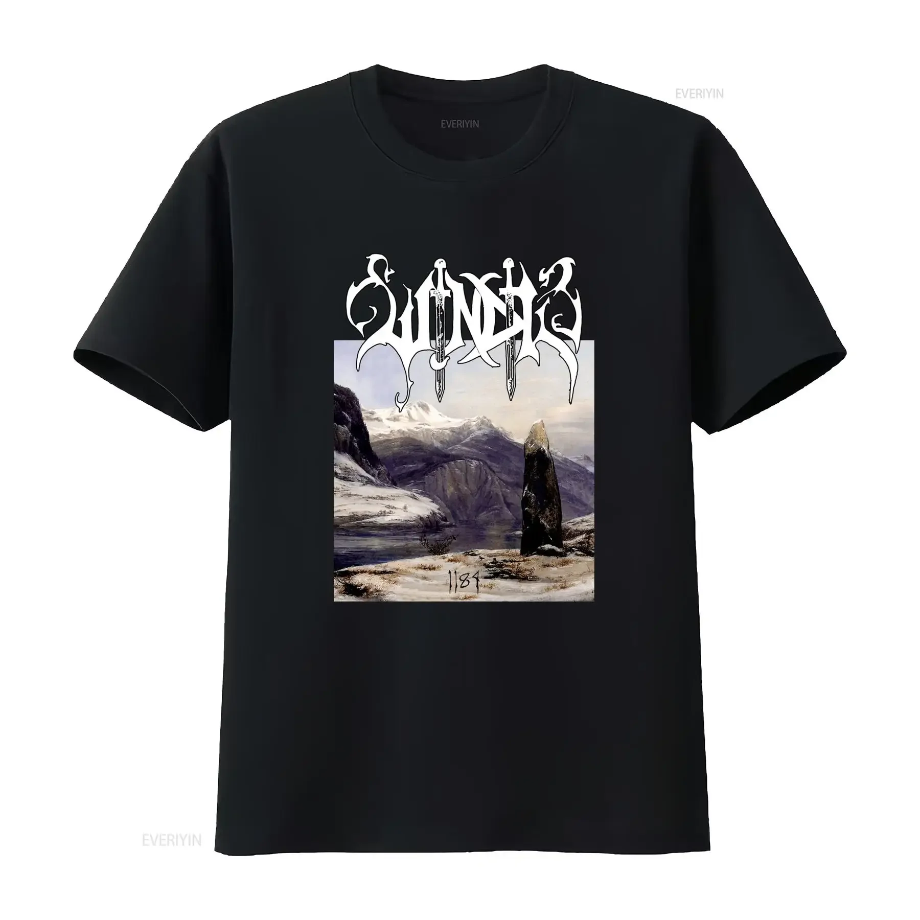 Limited Edition Windir 1184 Album Band Metal T Shirt Black Sizes S 5XL Long or s vintage Washed Comfortable homme Stylish