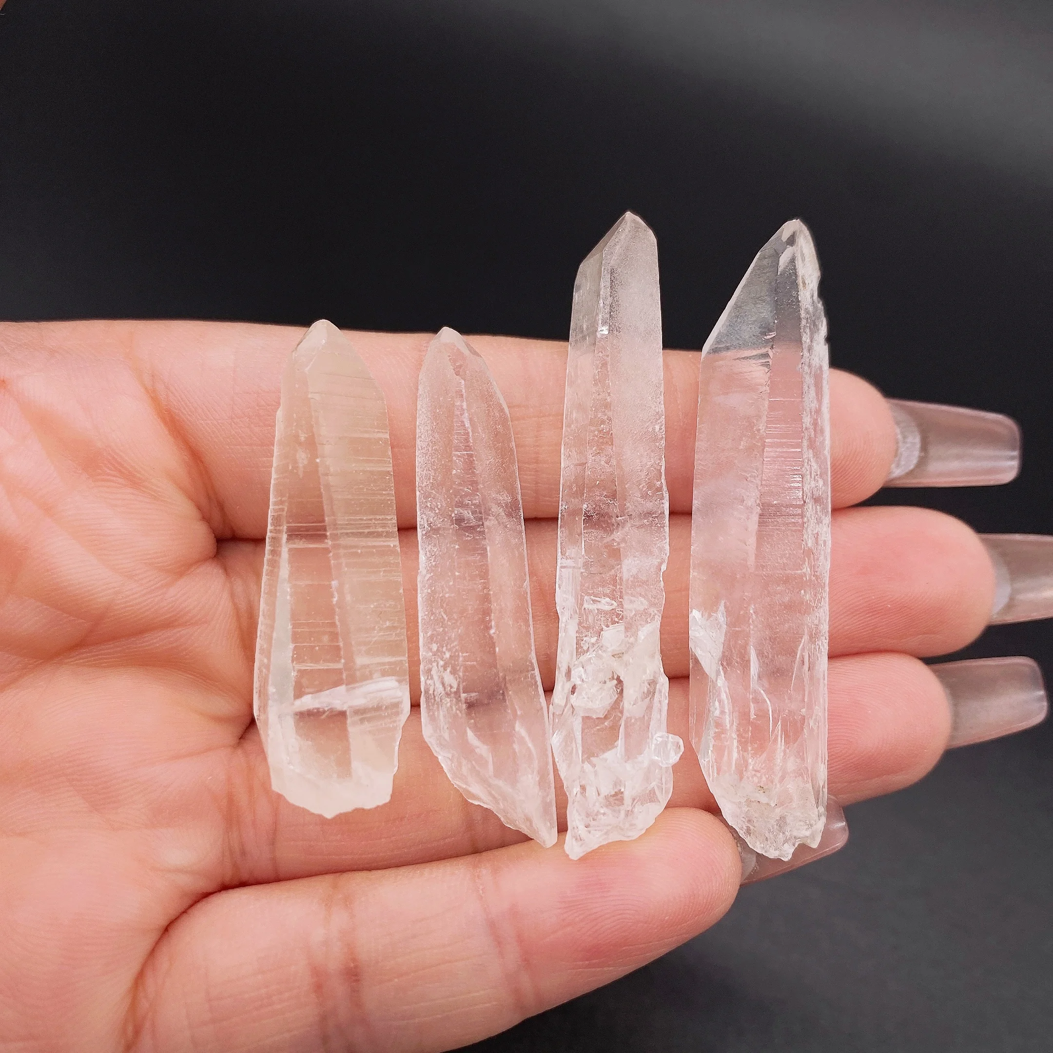 50g Natural Unpolished Clear Quartz Crystal Raw Column Stone Wand Point Energy Healing Rock Mineral Specimen Home Decor Gift
