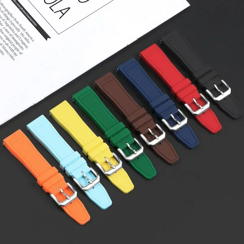 Pasek do zegarka 20mm dla IWC PILOT Portugalia Quick Release Premium Grade Jasnoniebieskie gumki Wodoodporne bransoletki sportowe