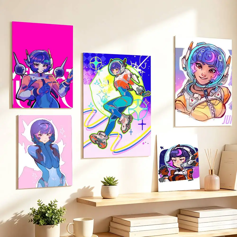Sci-fi Juno Overwatch 2 Character   Poster HD Self Adhesive Waterproof Wall Art Ideal for Home Office Dorm Gift