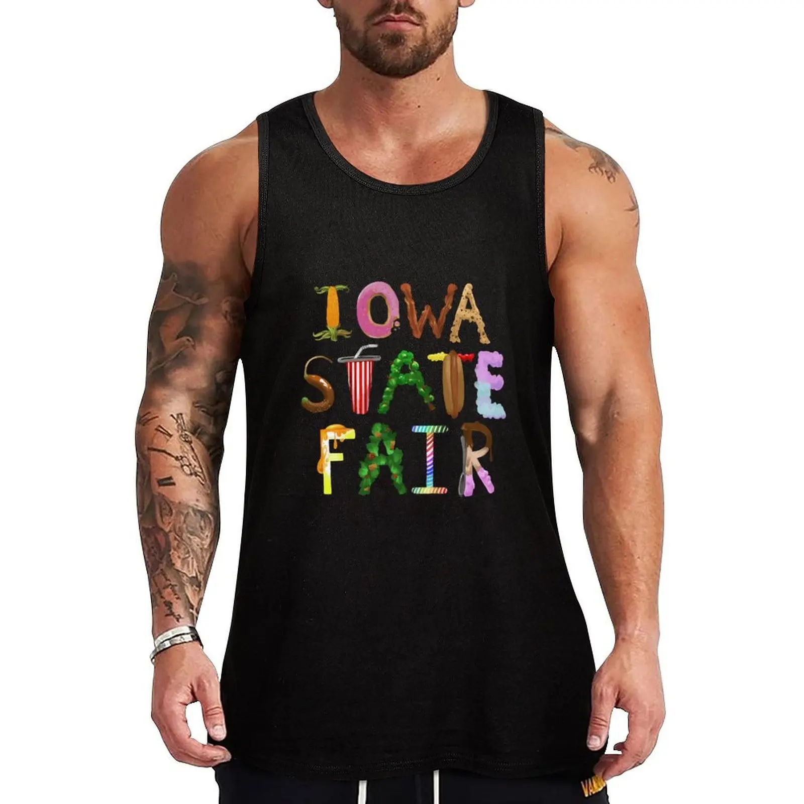 

Iowa State Fair - Foods of the Fair Tank Top summer gym t-shirts man t-shirts man gym shirt man