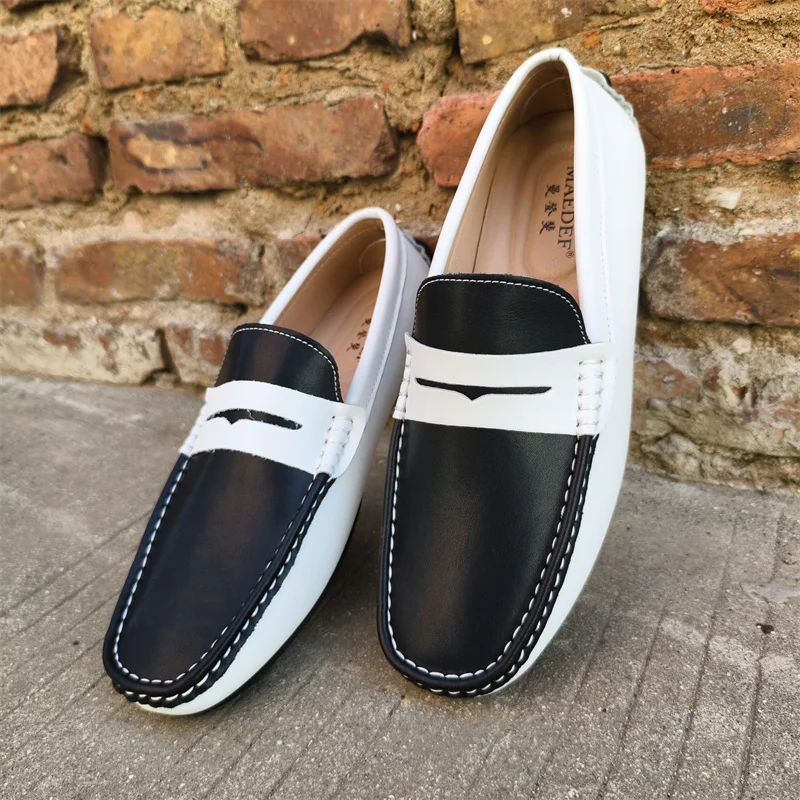 YRZL Loafers Men Classic Pig Leather Loafers Mens Slip on Driving Shoes Men Casual Shoes Comfortable Moccasins Office Shoes Men