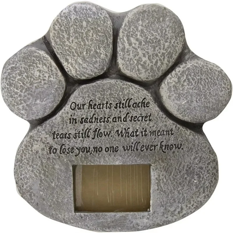 Estampado de pata de gato y perro, piedra con memoria aguda, forma perfecta para marcar la paz de descomposición final del animal doméstico incubado, decoración interior y exterior