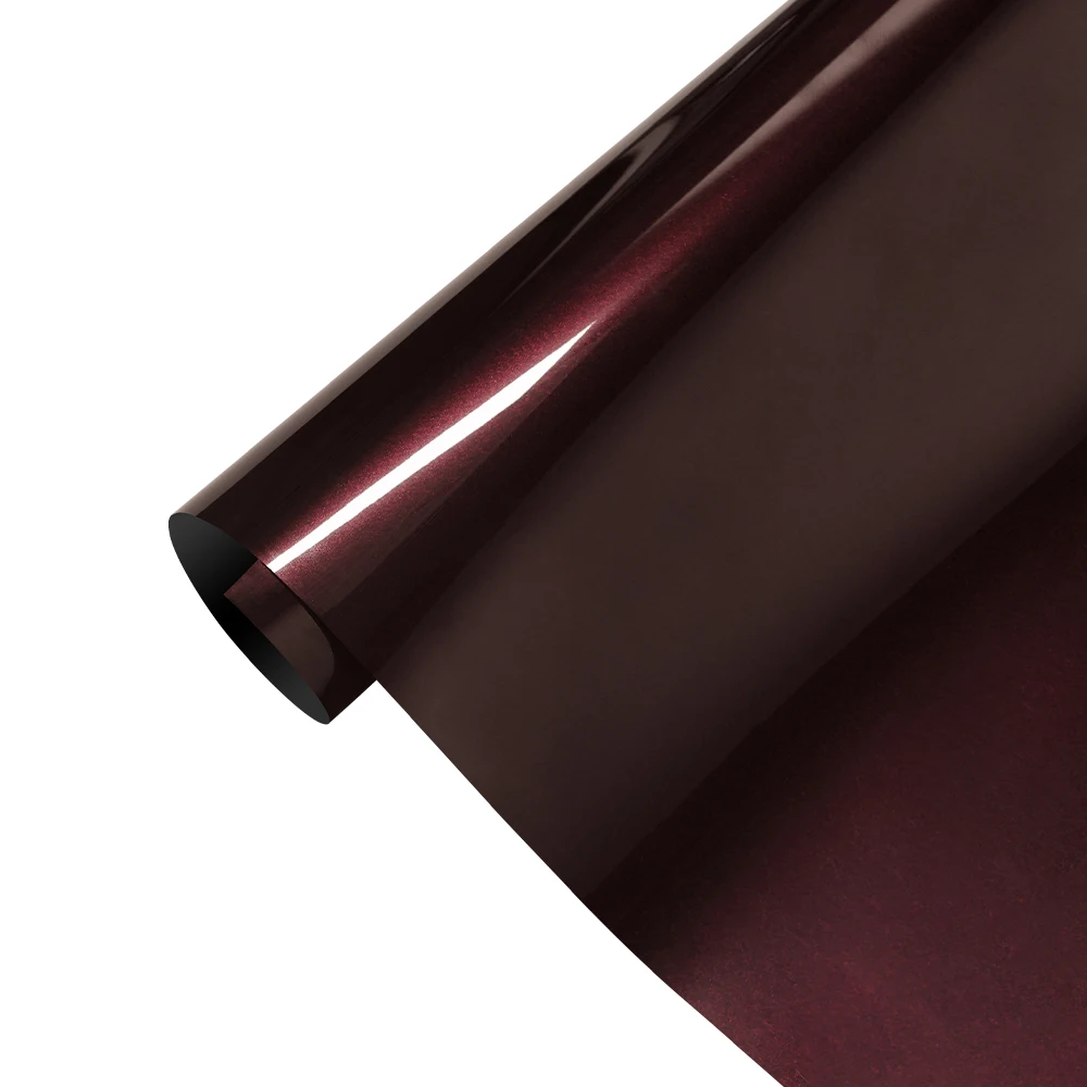 PET Metallische Schwarze Rosé Auto-Vinylfolie Selbstklebende Motorrad-Karosserie Farbwechsel-Dekorationsfolie Luftblasenfrei – Detail 5