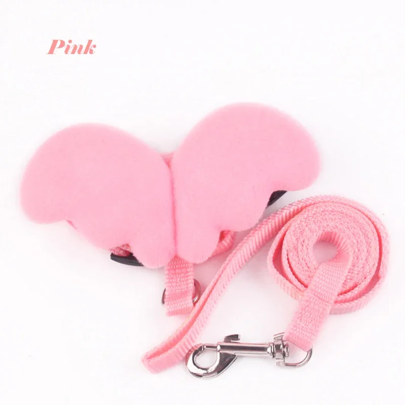 Laisse personnalisée avec aile d\'ange pour animal de compagnie, accessoires pour lapin HarNISSAN, vêtements pour hamster, chats et lapins, SFP mignon