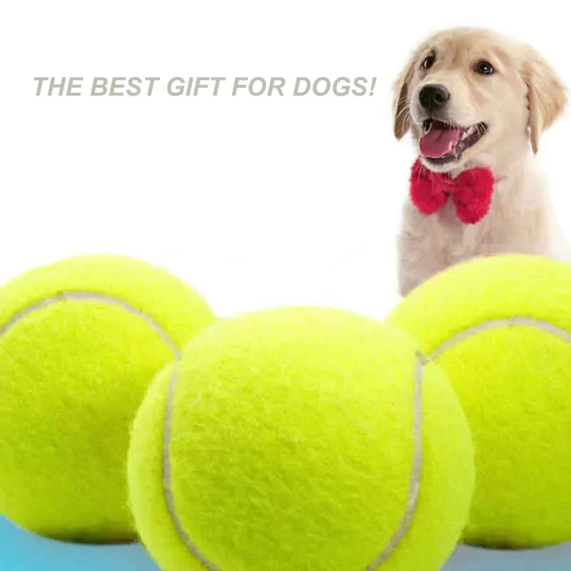 1 Or 3pcs Prime Pets Tennis Balls For Dogs 2.5 Inch Thick Bouncy Dog Ball, Interactive Dog Toys For Indoor Outdoor Fetch Balls