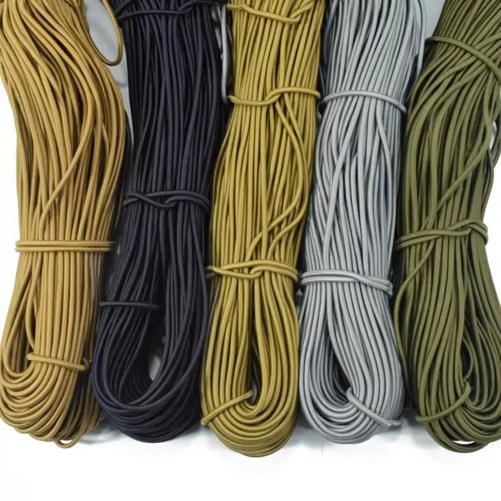 3mm/4mm 4M Outdoor Strong Elastic Rope 4 Colors Elastic Rope Rubber Band Sewing Garment Craft for DIY Backpack Accessories