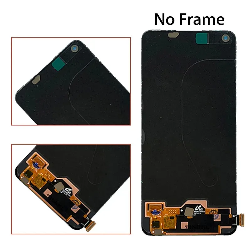 Ecrã táctil lcd Amoled para oppo realme 9 pro +, rmx3392, rmx3393, para realme 9 pro, 9 pro plus, moldura lcd