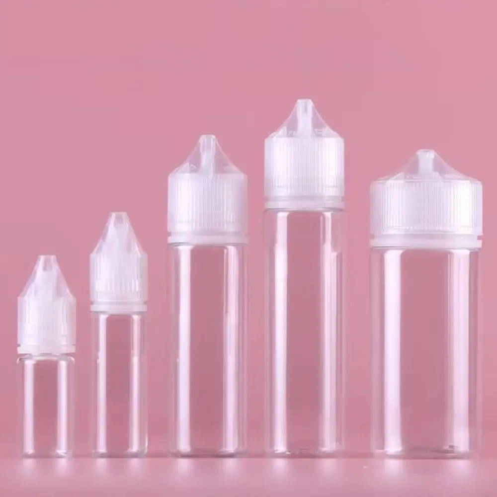 Portable 10/30/50/100ml Oil Filling Bottle Plastic PET Pointed Squeezable Container Dropper Bottles