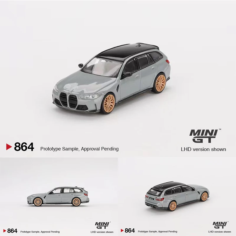 PreSale MINIGT 864 1:64 M3 Competition Touring Brooklyn Grey Diecast Diorama Model Collection Miniature Toys