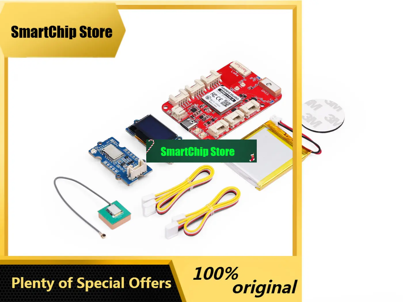SmCpMeshtastic Wio Tracker 1110 Development Board Kit,Grove Air530 GPS Module,0.96