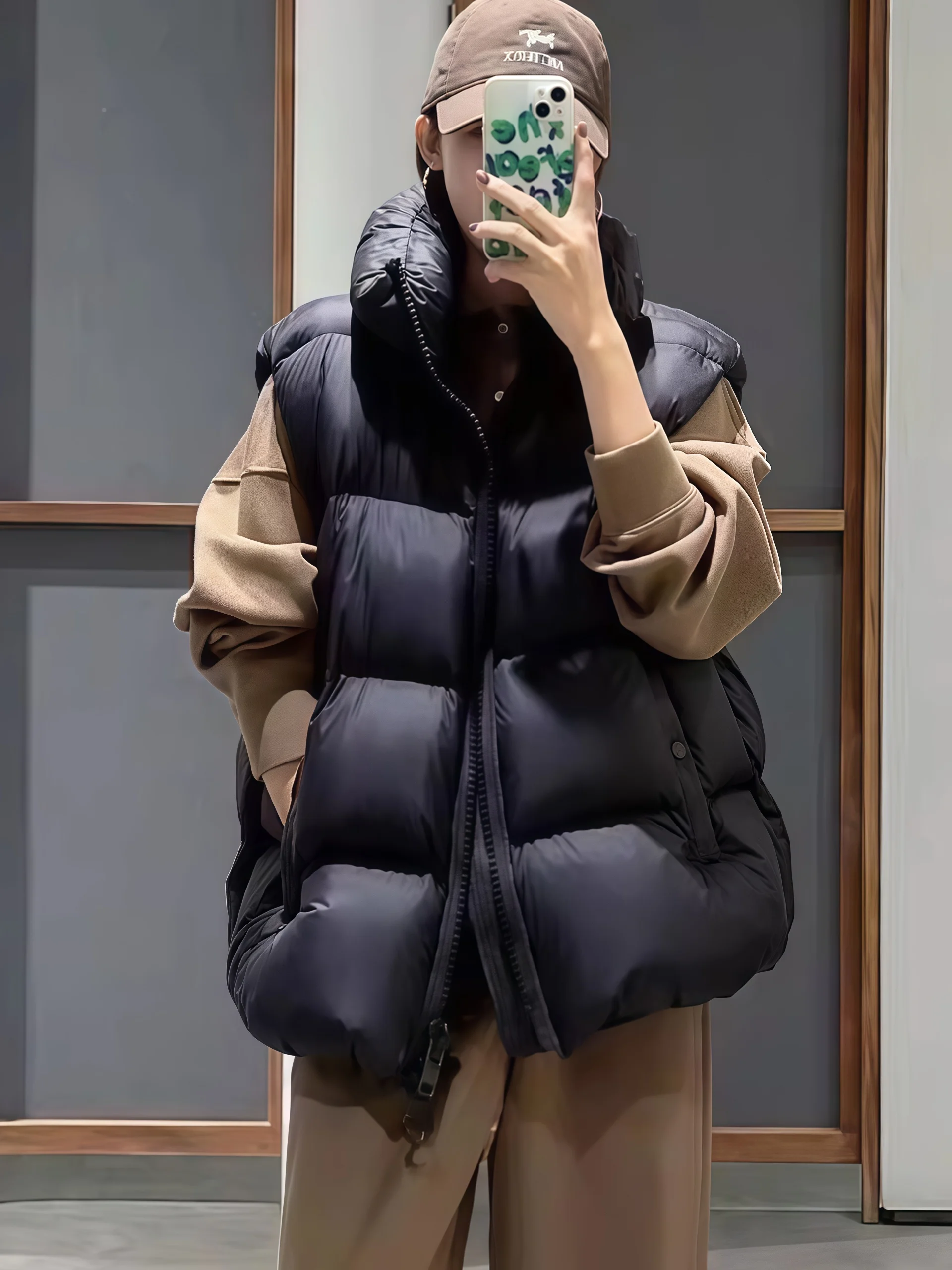 

Women's Thiened down Vest Casual Du down Vest Autumn Winter New Sle Leisure White Du Feather Vest oulder Pad