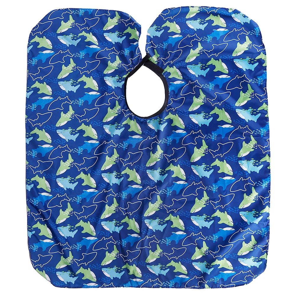 Salon Waterproof Hair Cutting Gown Cape Nylon Hairdresser Cape Sea Fish Patterned Barber for Kids Child Waterproof