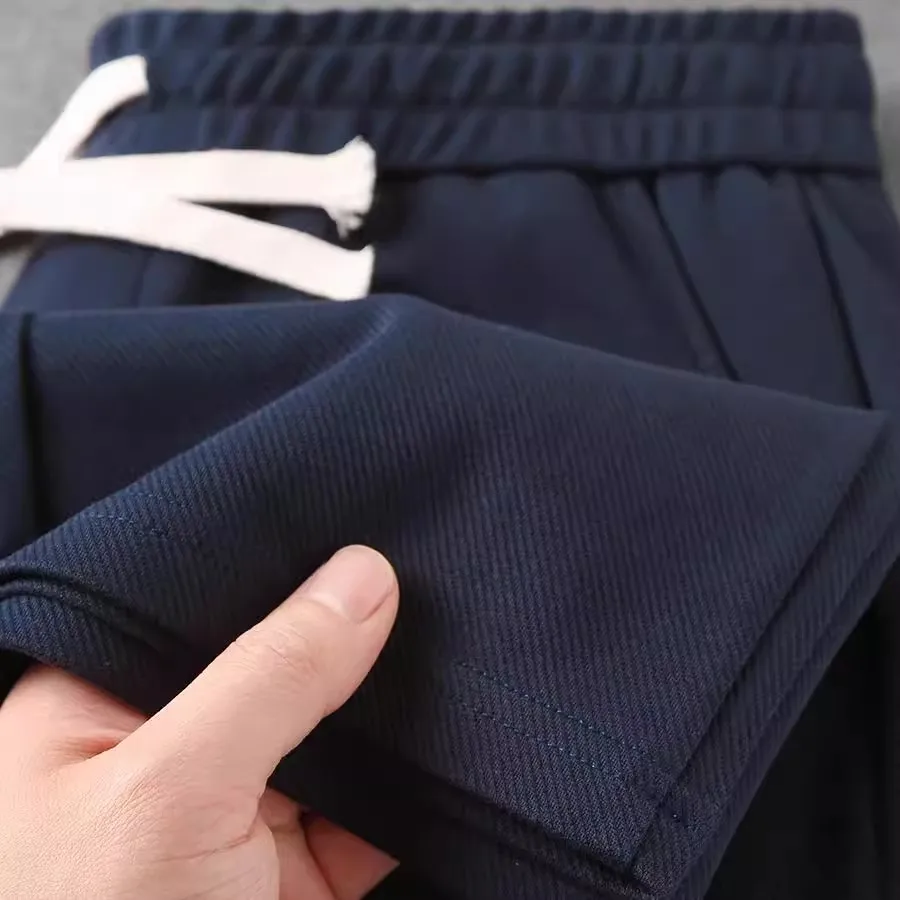 

Durable Easy to Maintain 300g Heavyweight Tweed k Blue Simple Straight Loose Long Pants Men Women Casual Sports Trousers