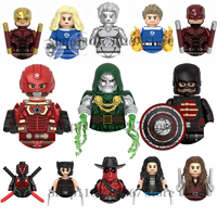 Marvel brick toys Doctor Doom Daredevil Muse Human Torch Thor building blocks MINI figurines children's gift Puzzle toys
