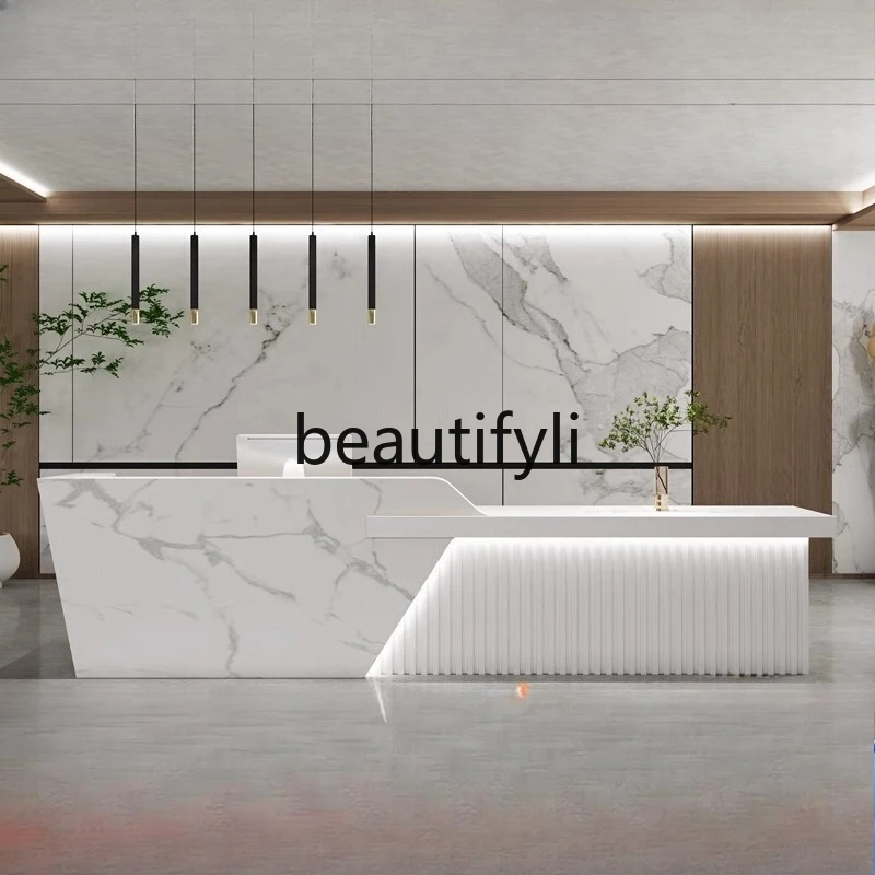 

Company Front Desk Reception Desk Beauty Salon Cashier Desk Dental Consultation Simple Modern Hotel Club Bar Counter