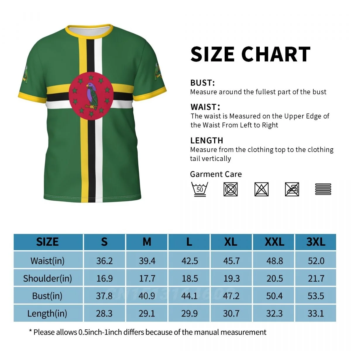 Custom Name Number Dominica Country Flag T-shirts Clothes T shirt Men Women Tees Tops For Soccer Football Fans Gift US Size