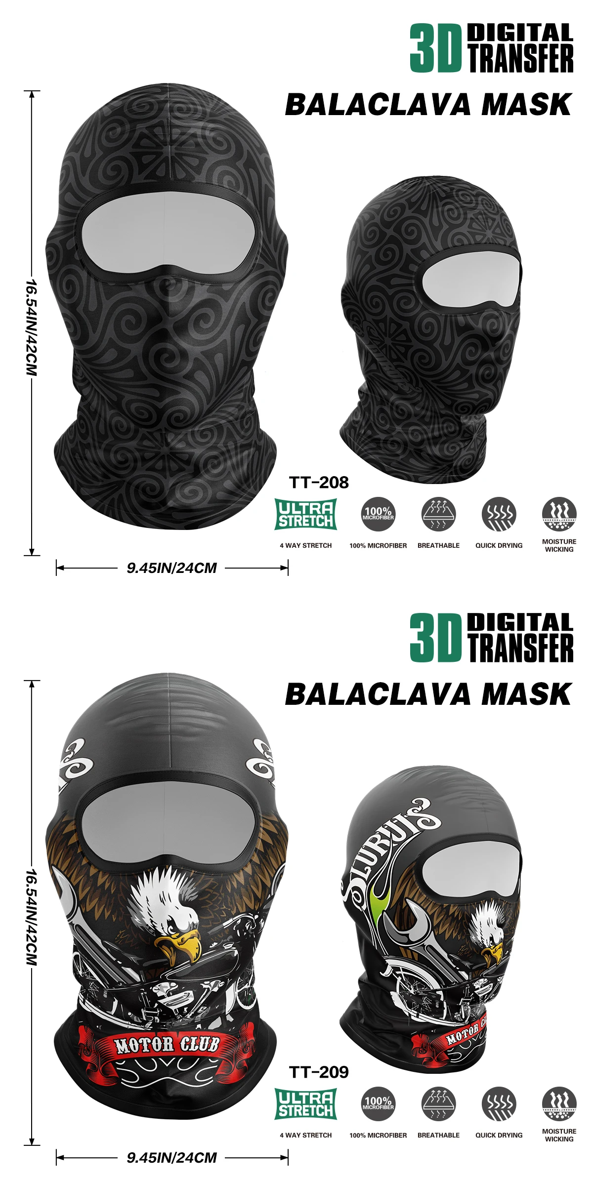 Motorrad Reiten Maske Clown Geist Schädel Sonnenschutz Schnell trocknend Balaclava Sommer Männer Outdoor Fahrrad Kopf Abdeckung Hals Abdeckung – Detail 8