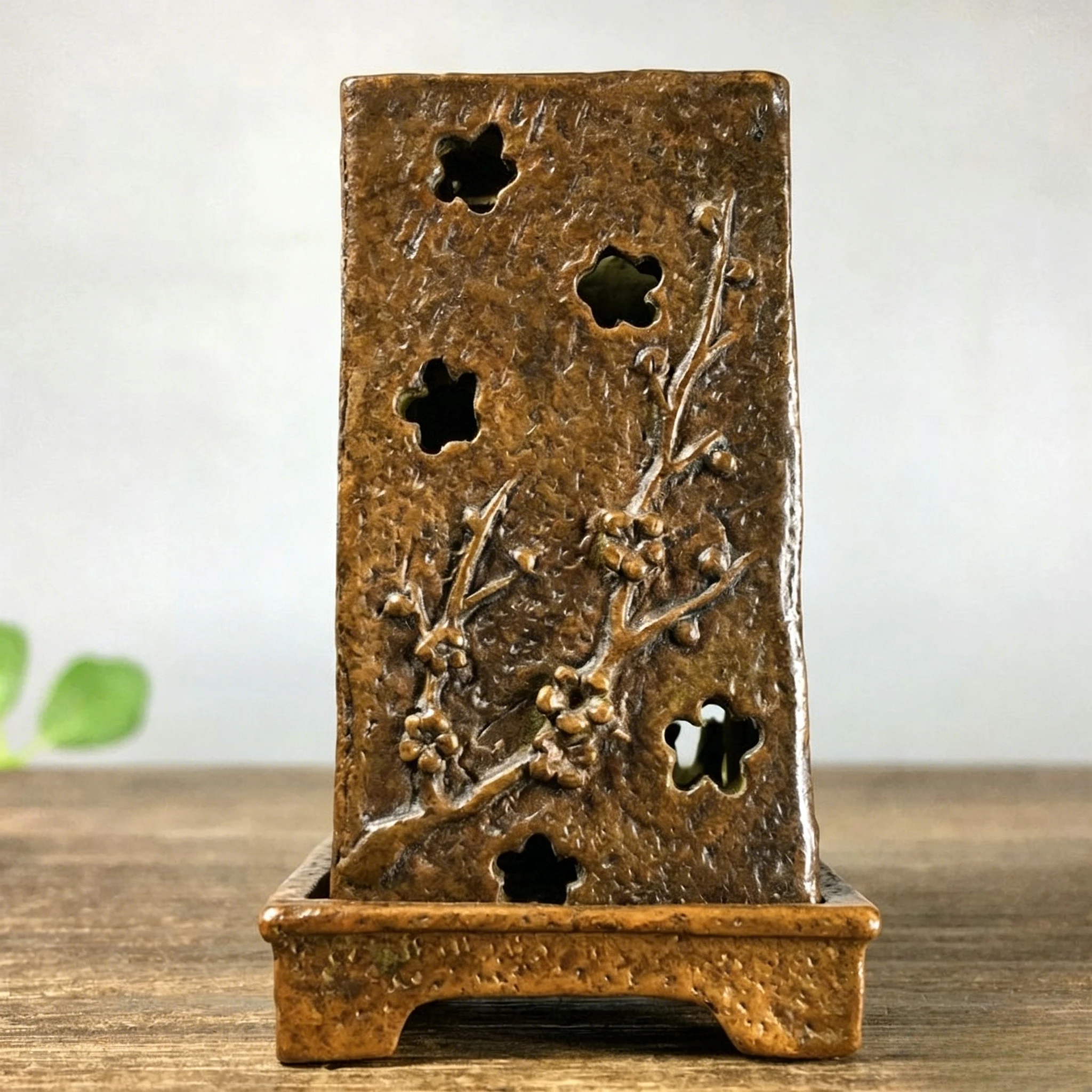 Plum, orchid, bamboo, and chrysanthemum Incense Burner Statue for Tea Home Decor Ornaments